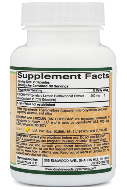 Double Wood GLP-1 - Clinically Studied Bioflavonoid Extract to Help Support Natural GLP 1 Levels and Promote Gut Health (200mg, 60 Capsul).