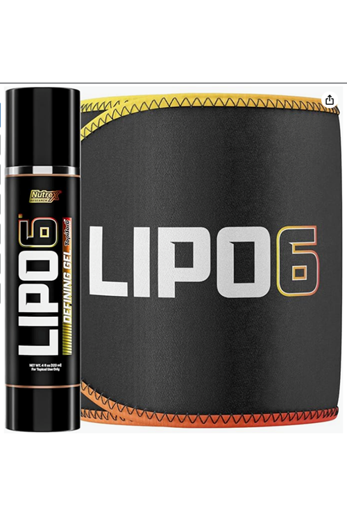 Nutrex Lipo-6 Defining Gel + Nutrex Belt Thermogenic Fat Burner USA Version.3756