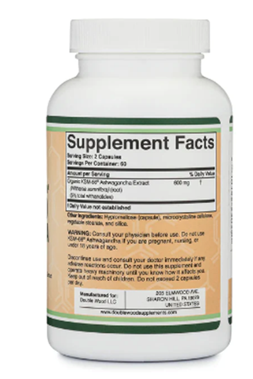 Double Wood   KSM-66 600mg 120 Capsul.USA.41.