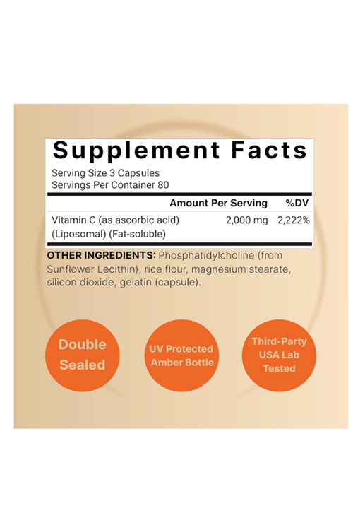 NatureBell Liposomal Vitamin C 2,000mg Per Serving, 240 Capsules