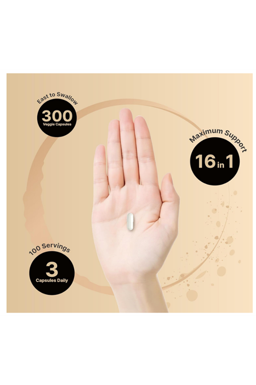 NatureBell Multi Collagen Pills for Women & Men (Type I, II, III, V, X), 300 Capsules  Hydrolyzed Collagen Peptides With Probiotics, Hyaluronic Acid & Biotin  Recovery, Hair, Skin, Nails  Joints Support