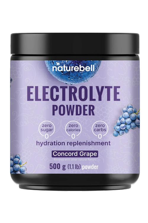NatureBell Electrolytes Powder No Sugar, 500g (76 Servings)  Keto Fast Hydration Powder