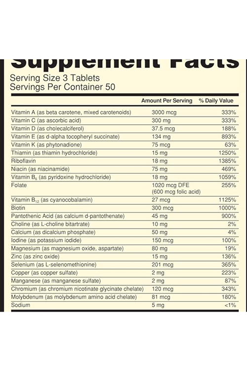 Opti-Men 150 Tablet Multıvıtamın 50 SERVİS Amerikan Version 75+INGREDIENTS.Usa Menşei.74.