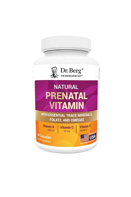Dr. Berg Natural Prenatal Vita mins for Women (Pregnant & Nursing) - Prenatal Vita mins with Folate, Minerals, Omegas, &11 Powerful Superfoods- 60 Capsules