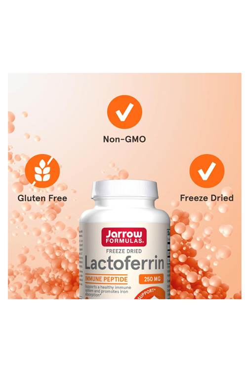 Jarrow Formulas Lactoferrin 250 mg  Freeze Dried   60 Capsules.