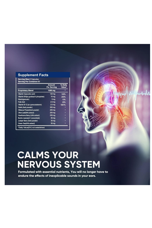 VIVALIFER  Tinnitus Relief for Ringing Ears, 120 Capsules.Abd Menşei