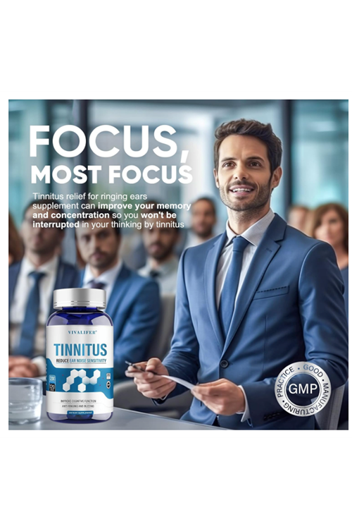 VIVALIFER  Tinnitus Relief for Ringing Ears, 120 Capsules.Abd Menşei