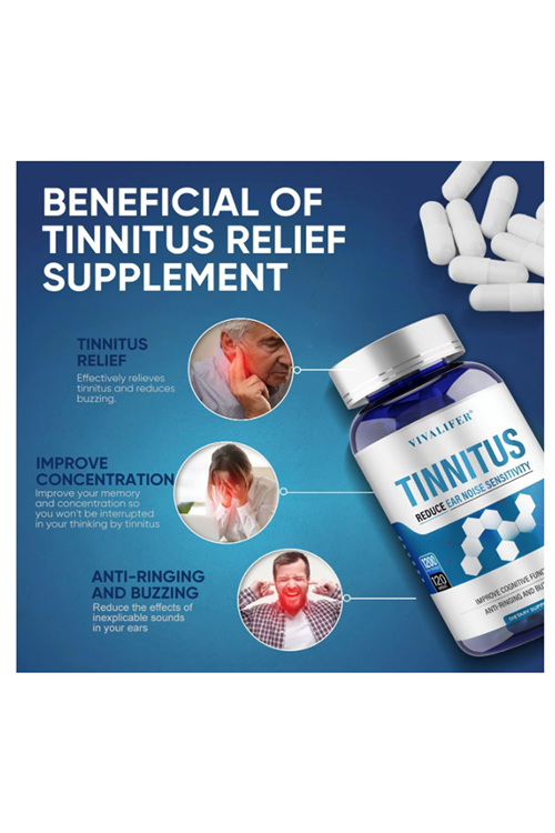VIVALIFER  Tinnitus Relief for Ringing Ears, 120 Capsules.Abd Menşei