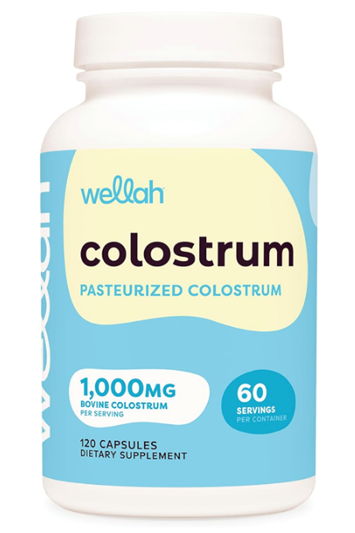 Wellah Pasteurized Colostrum (1,000mg) 120 Capsules - Bovine Colostrum, 60 Servings.Abd Menşei.