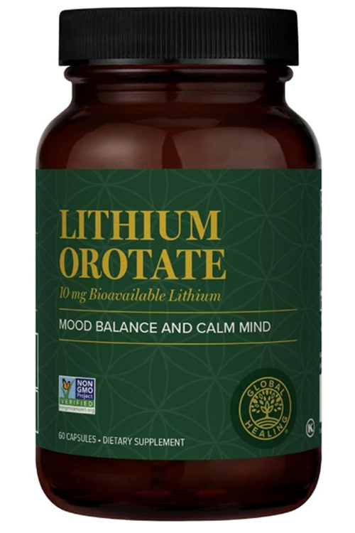Global Healing Center - Lithium Orotate 10mg  (60 Capsules) Abd Menşei