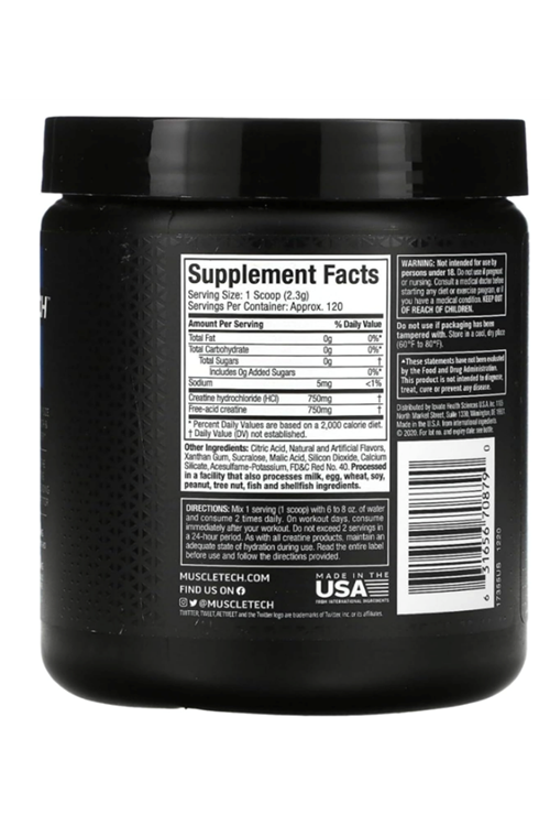 MuscleTech Cell-Tech Creactor - Creatine HCl Formula + Free-Acid Creatine 120 Servings 274Gr.Orj Usa Farkını Hisset.