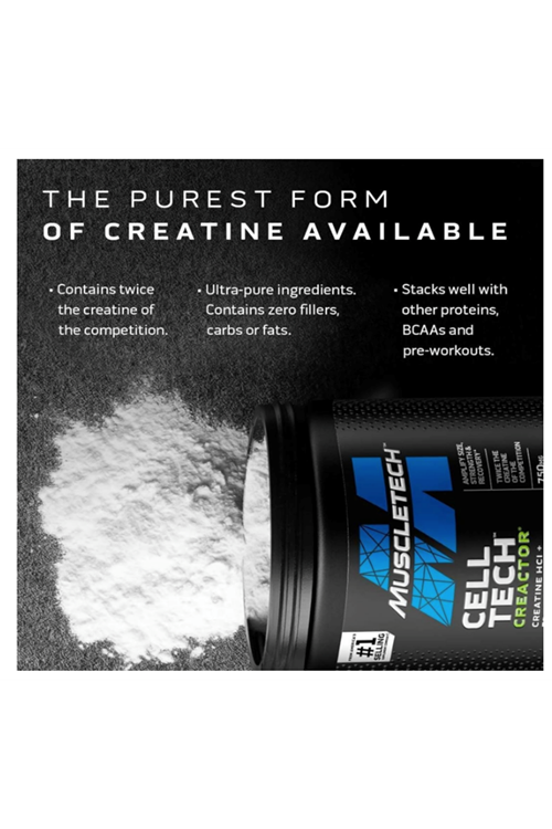 MuscleTech Cell-Tech Creactor - Creatine HCl Formula + Free-Acid Creatine 120 Servings 274Gr.Orj Usa Farkını Hisset.