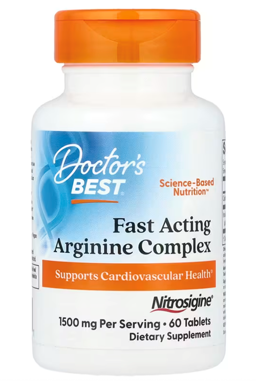 Doctor's Best Fast Acting Arginine Complex with Nitrosigine 750mg 60 Tablet.Usa Menşei.43.