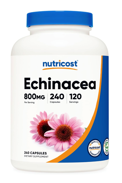 Nutricost Echinacea 800mg, 240 Capsules - Vegetarian Caps, Non GMO, Gluten Free, 120 Servings