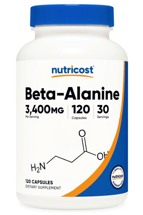 Nutricost Beta-Alanine Capsules 3400mg, 120 Caps (30 Serv)