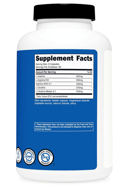 Nutricost Nitrik Oxıde Booster  2250mg, 180 Capsules.