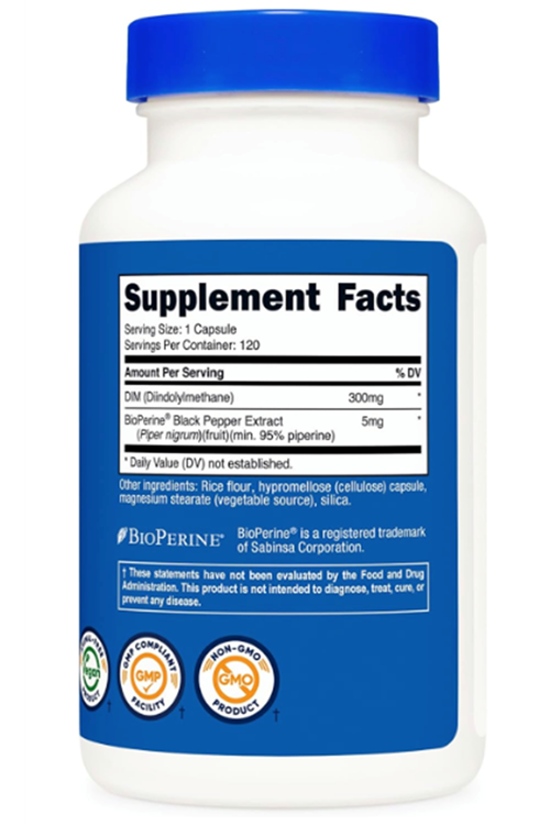 Nutricost DIM Plus BioPerine (Özelsporcugıdaların'dan !!) 300mg, 120 Vegei Capsul.