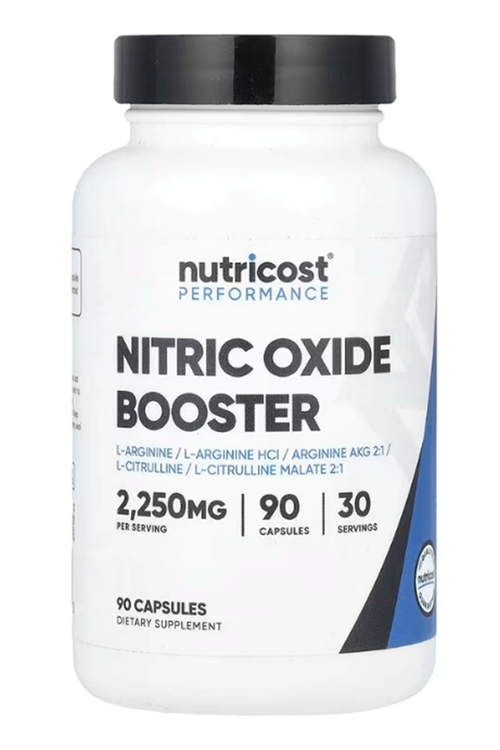 Nutricost Nitrik Oxıde Booster 2250mg, 90 Capsules - 750mg Per Casules.