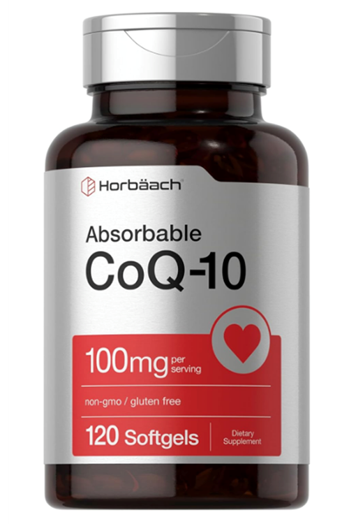 Horbäach CoQ10 100mg  100 mcg of Black Pepper Extract 120 Softgels