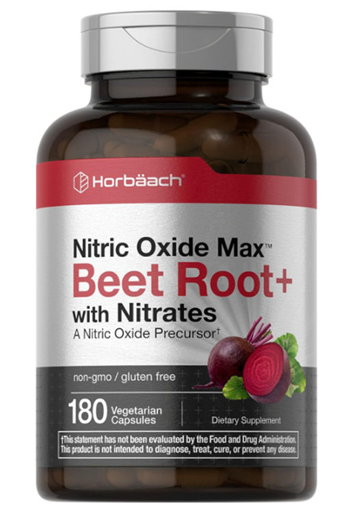 Horbäach Nitrik Oxide Max Beet Root + with Nitrates 180 Vegie Capsules.