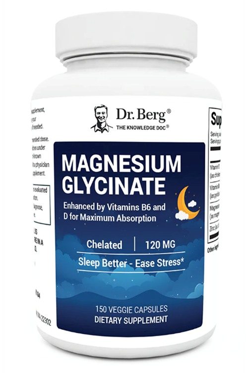 Dr. Berg Maximum Strength 4-in-1 Chelated Magnesium Glycinate with Clean 150 Capsul.Abd Menşei.4053