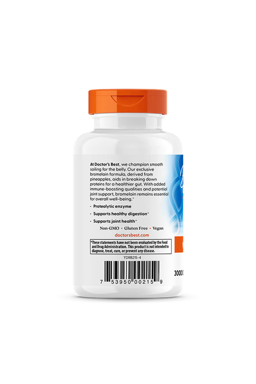 Doctor's Best 3000 GDU Bromelain Proteolytic Digestive Enzymes, Supports Healthy, Joint Health, Nutrient Absorption, 500 mg, 90 Capsul.52.