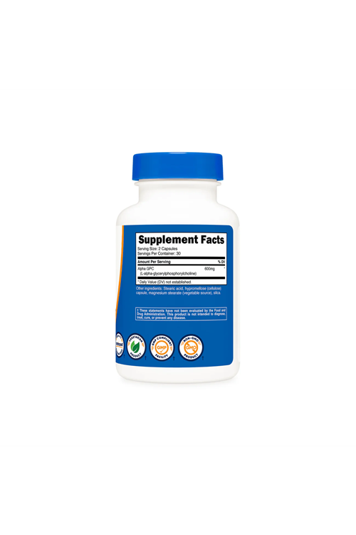 Nutricost Alpha GPC 600mg, 60 Capsul - Non-GMO and Gluten Free.Abd Menşei.36