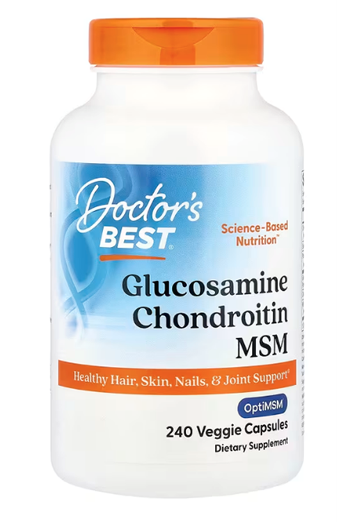 Doctor's Best, Glucosamine Chondroitin MSM with OptiMSM®, 240 Veggie Capsules.