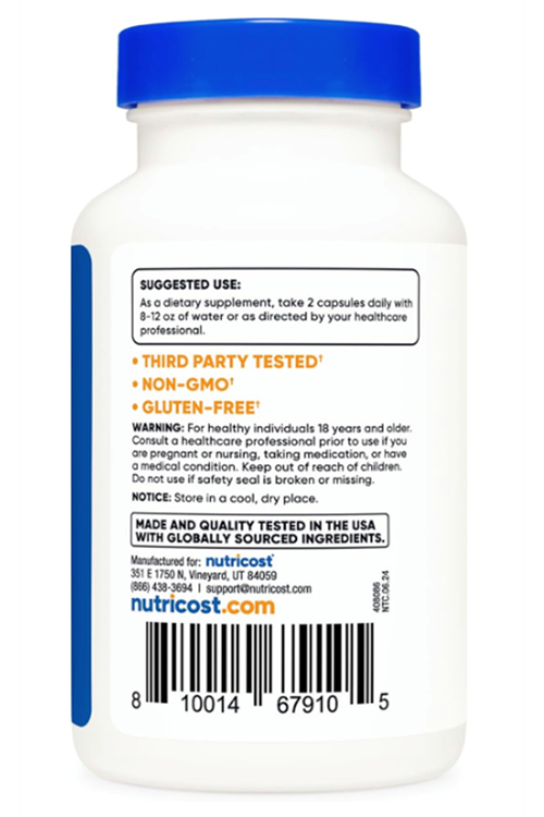 Nutricost Alpha GPC 600mg, 60 Capsul - Non-GMO and Gluten Free.Abd Menşei.36.