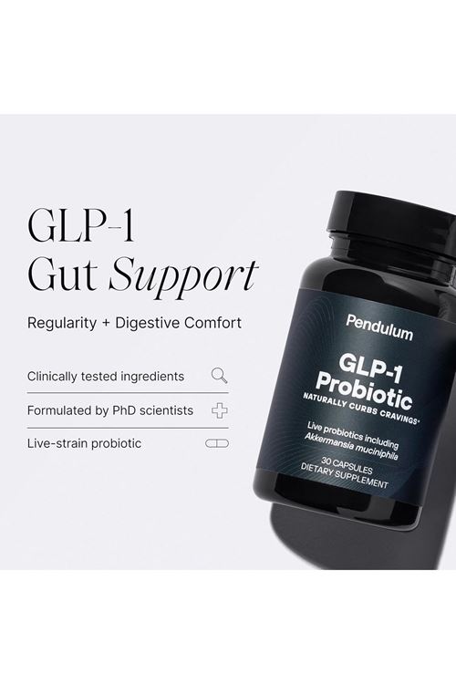 Pendulum GLP-1 Probiotic – Relieves GLP-1 Digestive Issues Like Bloating, Constipation & Diarrhea | Improves Regularity & Gut Health with Akkermansia & Other Strains (30 Capsules)