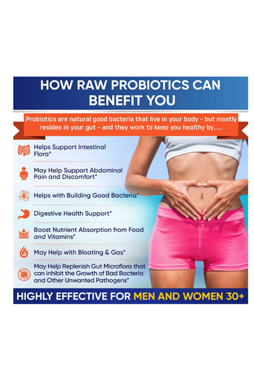 Wholesome Wellness Organic Raw Probiotics 100 Billion CFU, Dr Formulated for Women and Men, Prebiotics and Digestive Enzymes; 30 Capsules.Abd Menşei.52.