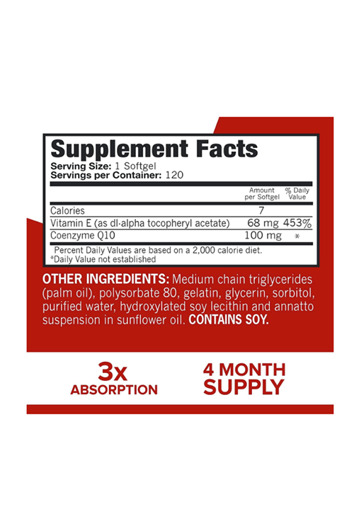 Qunol CoQ10 100mg  120 Softgels, Ultra CoQ10 100mg, 3x Better Absorption, Antioxidant for Heart Health  Energy Production, Coenzyme Q10 Vitamins and.