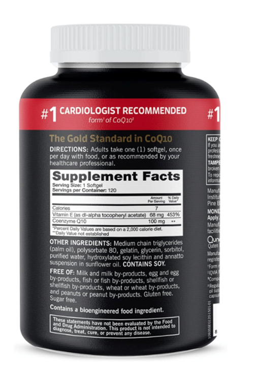 Qunol CoQ10 100mg  120 Softgels, Ultra CoQ10 100mg, 3x Better Absorption, Antioxidant for Heart Health  Energy Production, Coenzyme Q10 Vitamins and.