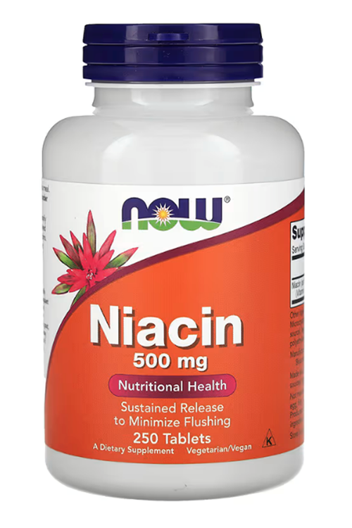 NOW Foods, Niacin, 500 mg, 250 Tablets.Abd Menşei.