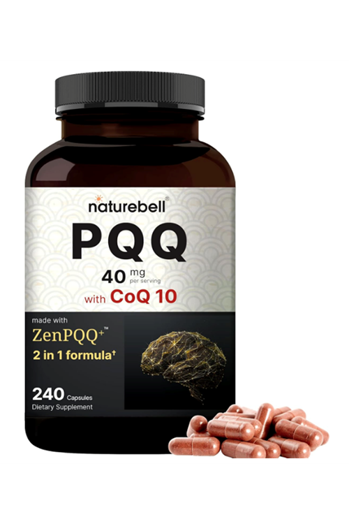 NatureBell PQQ 40mg with CoQ10, 240 Capsules  Active Pyrroloquinoline Quinone, Highly Bioavailable ZenPQQ+ Formula – Promotes Heart, Brain,  Mitochondrial Health.