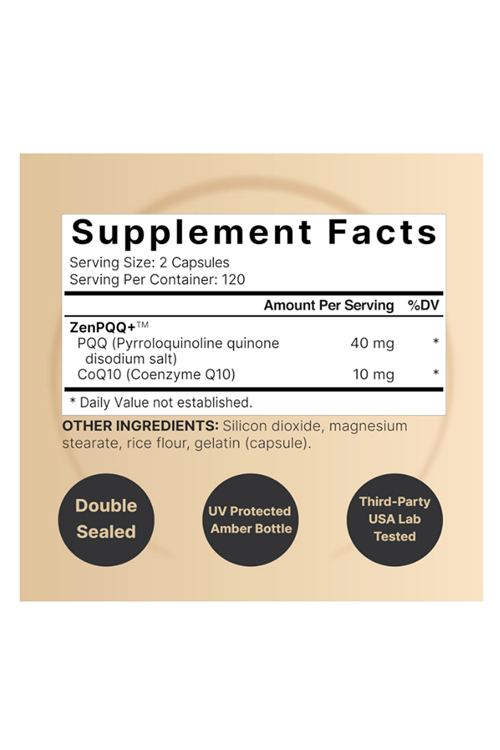 NatureBell PQQ 40mg with CoQ10, 240 Capsules  Active Pyrroloquinoline Quinone, Highly Bioavailable ZenPQQ+ Formula – Promotes Heart, Brain,  Mitochondrial Health.