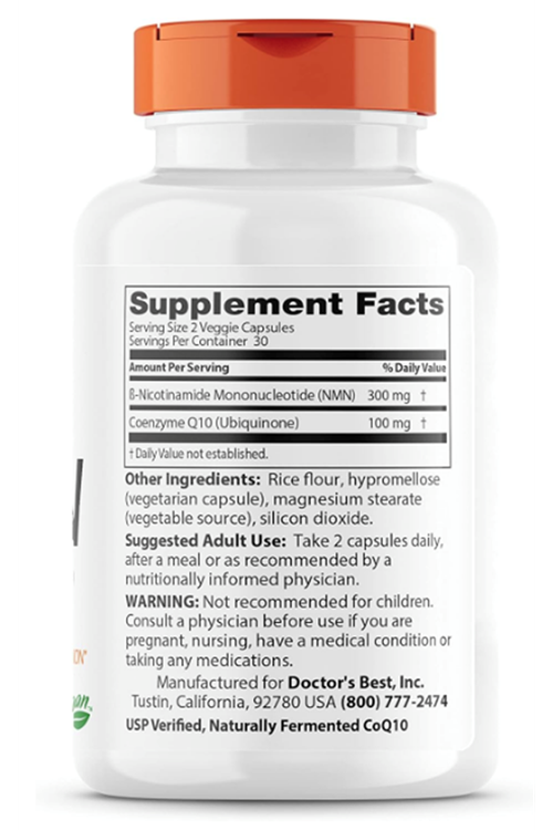 Doctor's Best, NMN + CoQ10 , 60 Veggie Capsul.
