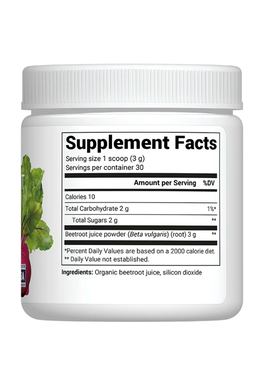 Dr. Berg Raw Organic Beet Powder–90gr 30 Servis USDA Certified Nitric Oxide, Energy, Blood Flow.