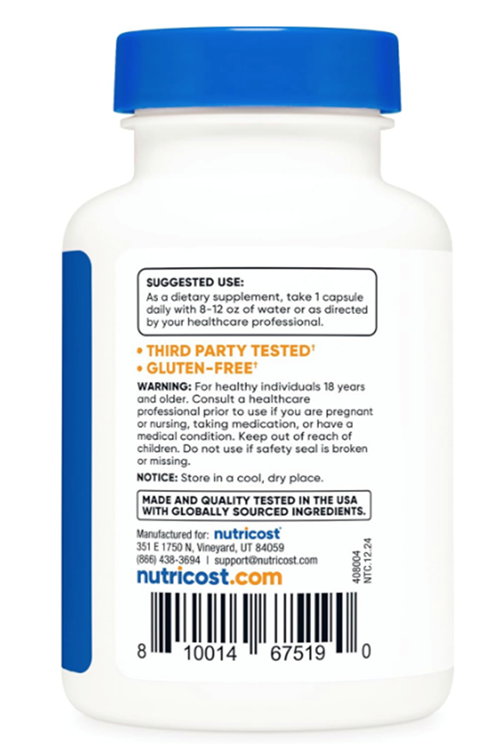 Nutricost CoQ10 100mg, 120 Vegetarian Capsules High Absorption, Non-GMO, Coenzyme Q10.