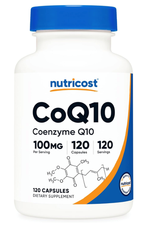 Nutricost CoQ10 100mg,  120 Vegei Capsules High Absorption Coenzyme Q10.