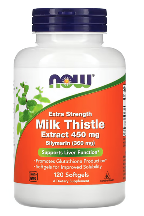 NOW Foods Milk Thistle Extract 450mg 120 Softgels.(Ösg Özel Sporcu Gıdaları)