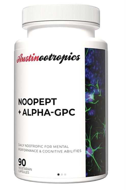 Austinootropics  Noopept + ALPHA-GPC  90 Veg Capsul.Made ın Usa.