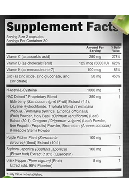 Clean Nutraceuticals  N-Acetyl Cysteine 60 Capsul Vitamin D3 K2.(Ösg Özel Sporcu Gıdaları)