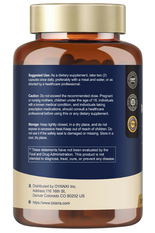 Totaria Healt  Neuro Memory Focus 120 Capsul Brain Health Daily Brain Nootropic Cognitive with L-Tyrosine, Bacopa Monnieri, Ginkgo Biloba, Alpha GPC.