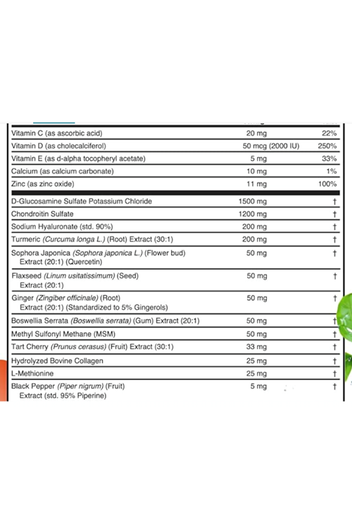 Clean Nutraceuticals Glucosamine Chondroitin MSM 1500mg  120 Capsul Turmeric Curcumin, Collagen, Hyaluronic Acid, Omega 3 – Joint Health for Men  Women  Joint Complex.