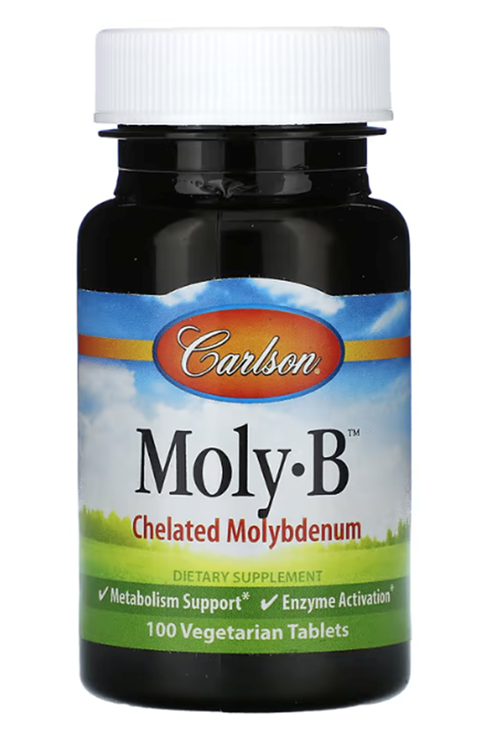 Carlson, Moly-B,  Chelated Molybdenum 100 Vegetarian Tablets (500 mcg per Tablet).