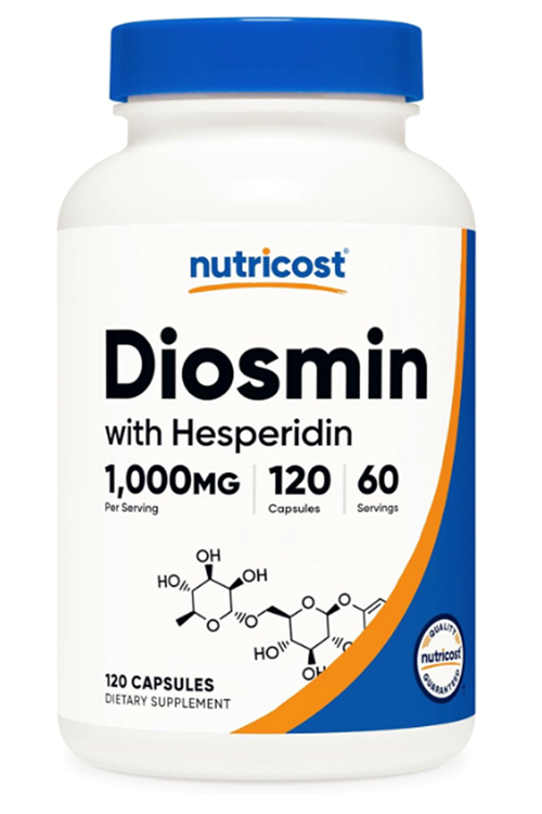 Nutricost Diosmin with Hesperidin (1000mg) 120 Capsules - Diosmin Complex, Vegan, GMO-Free, Gluten-Free, 60 Servings.