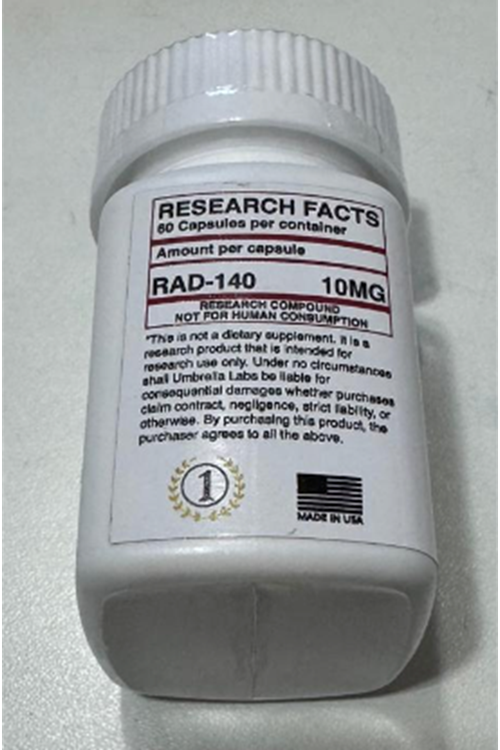 Umbrella RAD 140 Testolone YENİ AMBALAJ 60 Capsul.(ORIJINALLİK HOLOGRAMI  VARDIR).Abd Menşei.57.