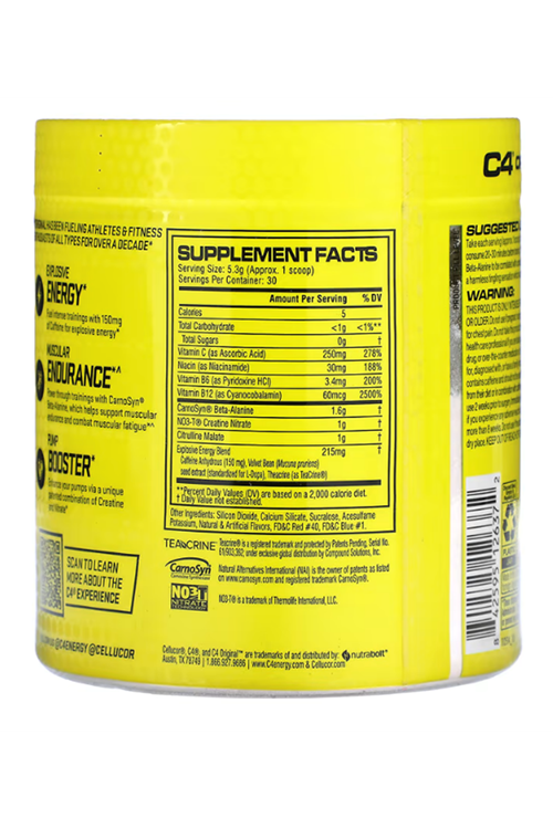 Cellucor, C4 Original, Pre-Workout 30 Servis. Orj Abd Version, Avrupa Version değildir.55.