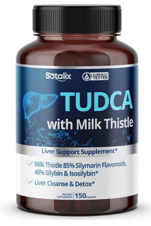 SOTALIX TUDCA 1200mg  150 Capsul  Milk Thistle – 85% Silymarin Flavonoids – Supports Liver Detox.
